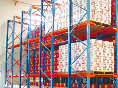 Движение через поддоны для поддонов 1000 мм х 1200 мм для пищевой и напиточной промышленности