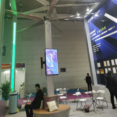 Большой промышленный стоячий вентилятор HVLS высокий объем низкой скорости для складской фабрики