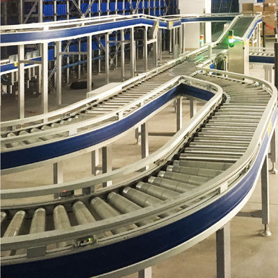 Конвейерная система сортировки картонных коробок Гибкая гравитационная роликовая конвейерная система Логистическая сортировочная складская стойка для хранения