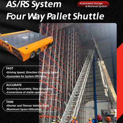 B13 ASRS Четырехсторонняя система шаттла Тяжелая работа Высшая автоматизация Хранилище Хранилище Стальная шаттловая стойка