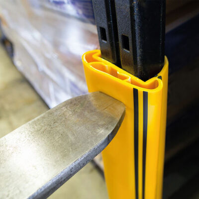 Защита стойки паллетного стеллажа для тяжелых условий эксплуатации, защита колонны паллетного стеллажа на складе, гибкая пластиковая защита вертикальной стойки