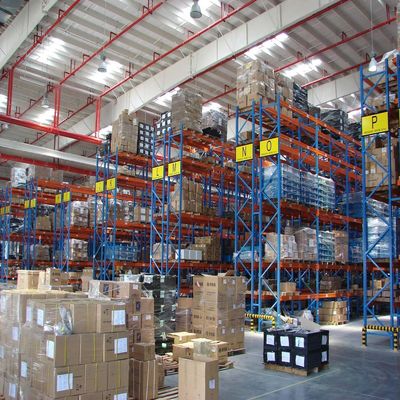 Стеллаж для поддонов из стали Q235, сверхпрочный, с шагом 76,2 мм, система селективного стеллажного хранения поддонов